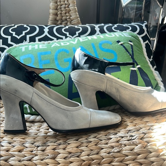 Prada Vintage Black and White Mary Jane Heels 
Size 39 - Picture 1 of 11